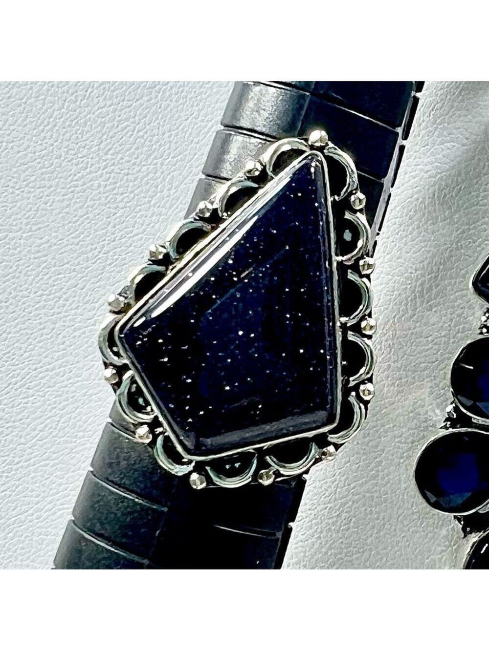 Blue Sunstone Add on Item Ring size 8.5